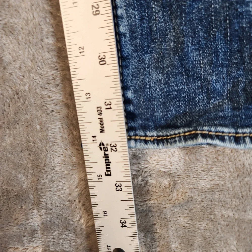 BKE Jake Straight Leg Jeans Mens 34R Blue Excellent Medium Wash Whiskered Denim